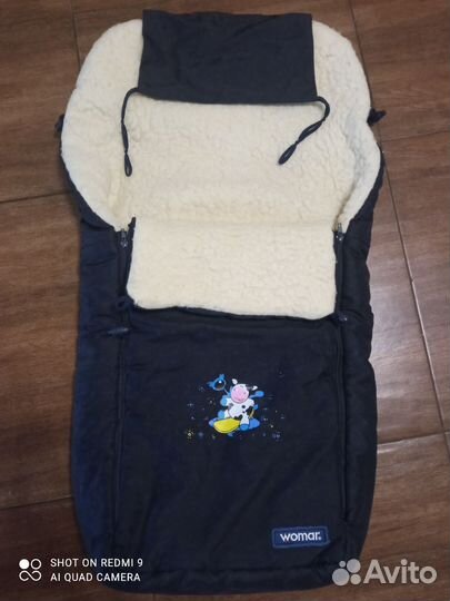 Зимний Конверт в коляску на овчине