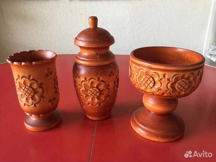 Набор из дерева из 3х предметов