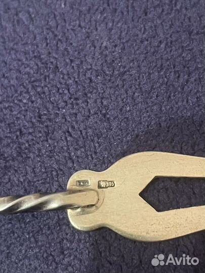 Лимонница серебро 875 позолоченное