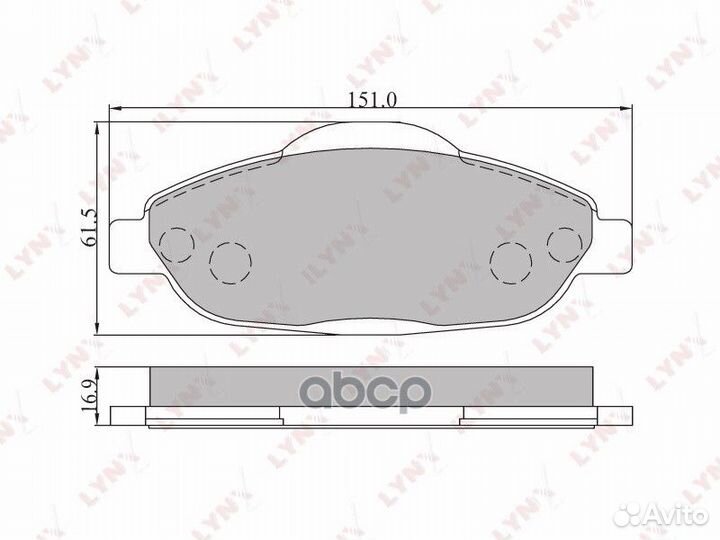 Колодки тормозные дисковые BD-6102 lynxauto
