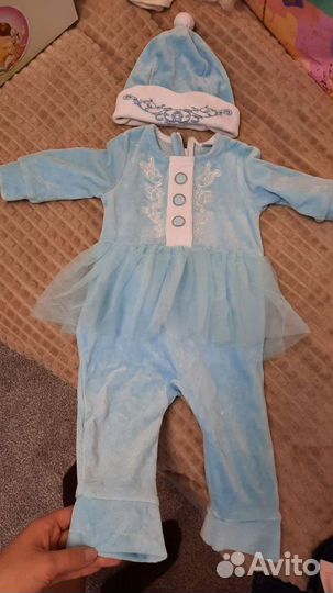 Новогодний комбинезон снегурочка