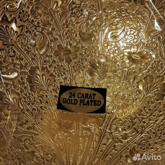 Конфетница. Фруктланица, покрытая золотом 24 кар