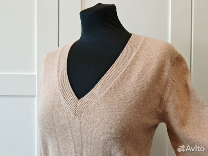 Massimo Dutti свитер кашемировый джемпер v вырез