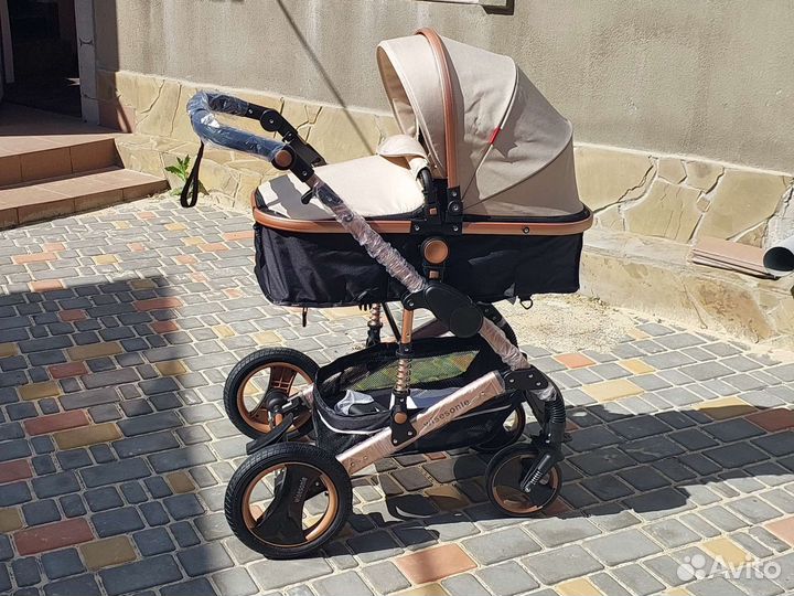 Коляска 2в1 трансформер Новая (кремовый)