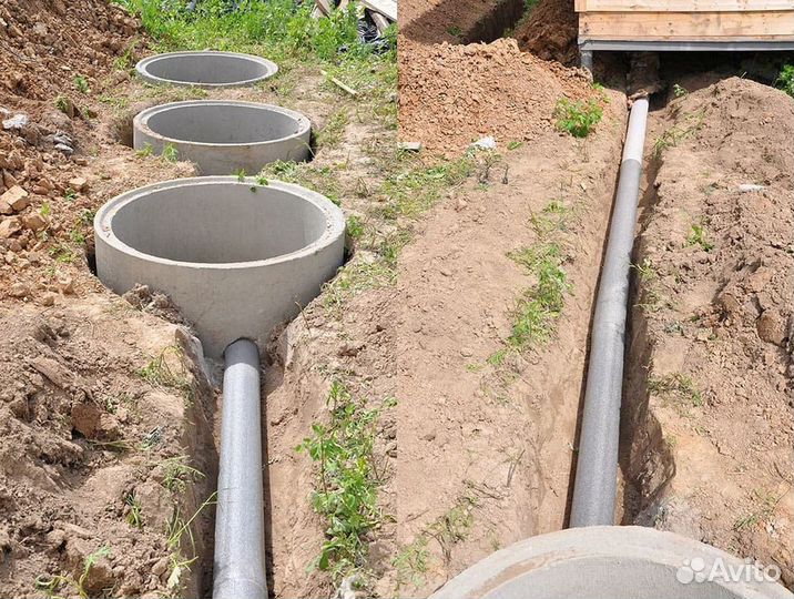 Септики выгребные ямы из бетонных колец
