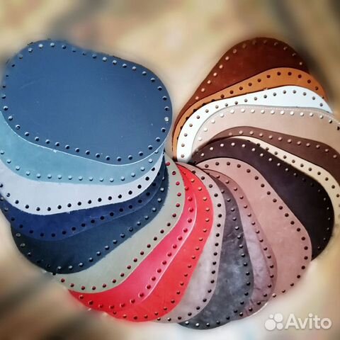 Кожанная фурнитура для вязаных рюкзаков и сумочек