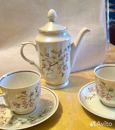 Сервиз кофейный фарфор СССР Рига