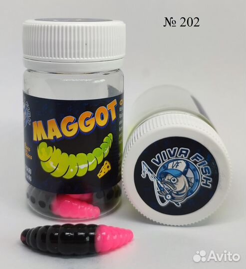 Маггот (maggot) силиконовая приманка от Viva Fish