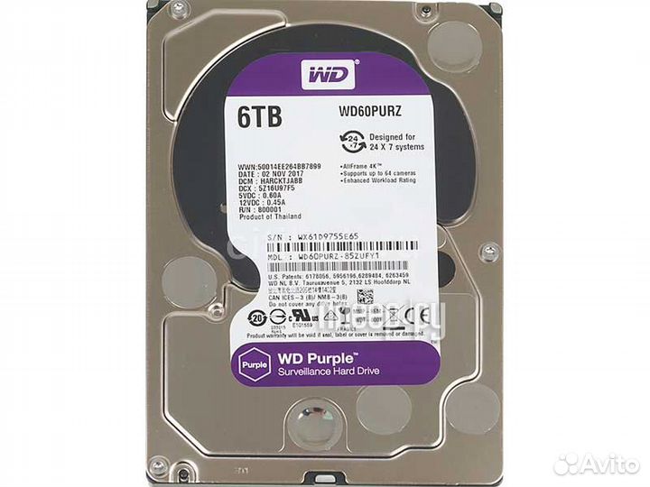 Western Digital 6Tb Purple WD63purz