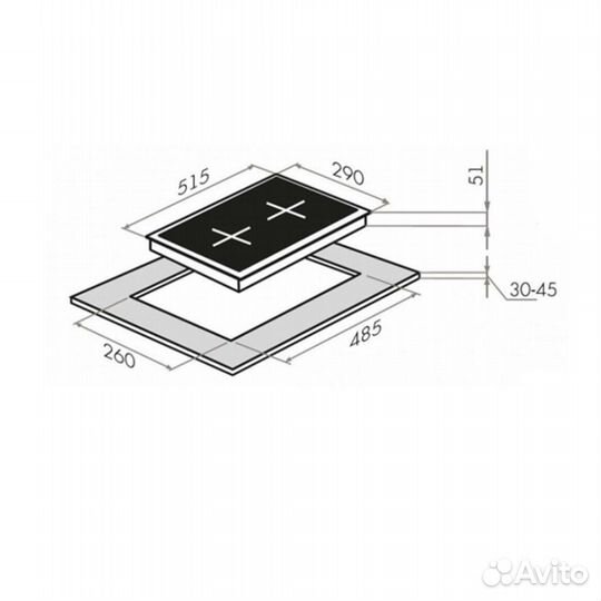 Газовая варочная панель homsair HGG321WH