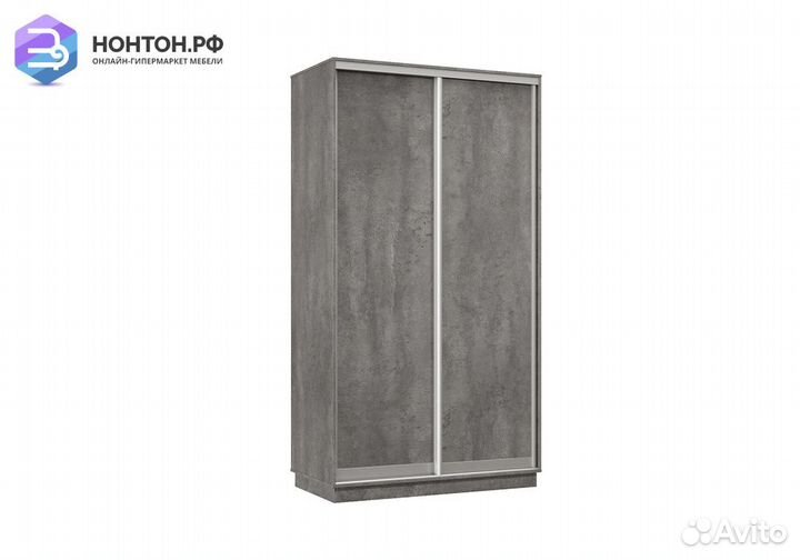 Шкаф-купе двухдверный Капелла мини бетон