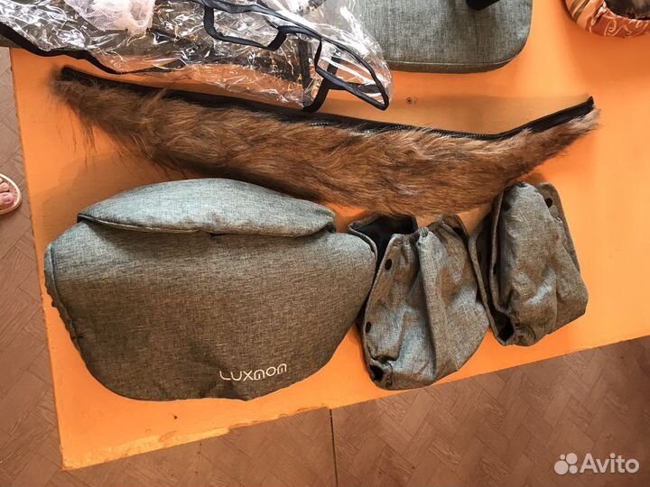 Детская коляска Luxmom 555 3в1 (зеленый)