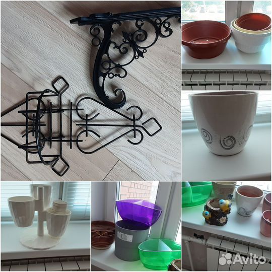 Кашпо, горшки для цветов и кронштейны