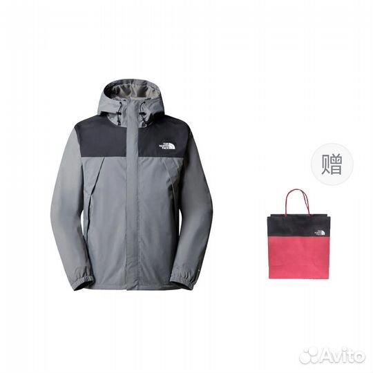 THE north face Windbreaker Jackets Men Gray + Gift Bag (M)(5)