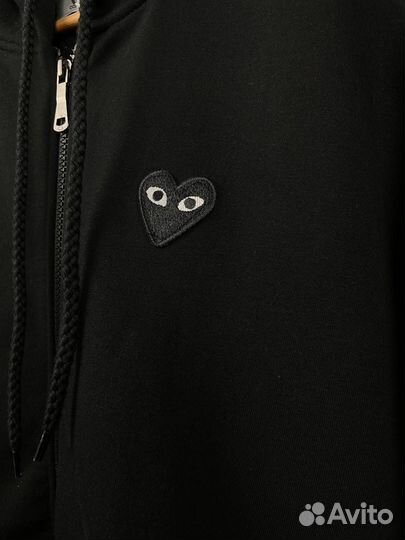 Зип худи CDG черная