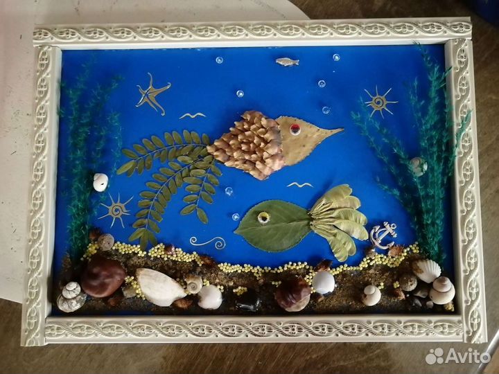 Поделка-аппликация из природных материалов