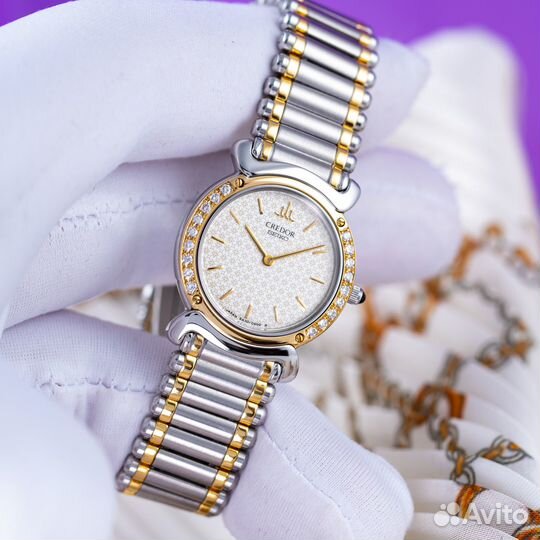 Оригинал Роскошные Seiko Credor Золото Бриллианты
