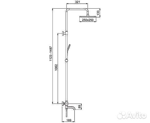 Душевая стойка с термостатом gappo G2491-8