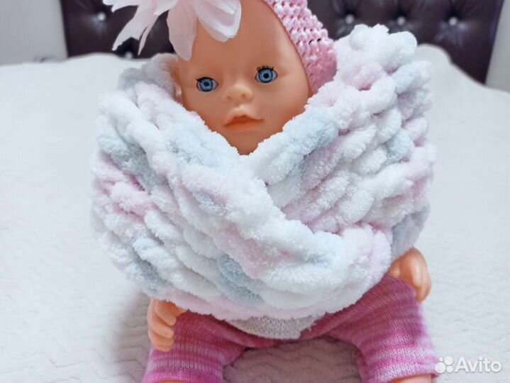 Снуд плюшевый Ручная работа