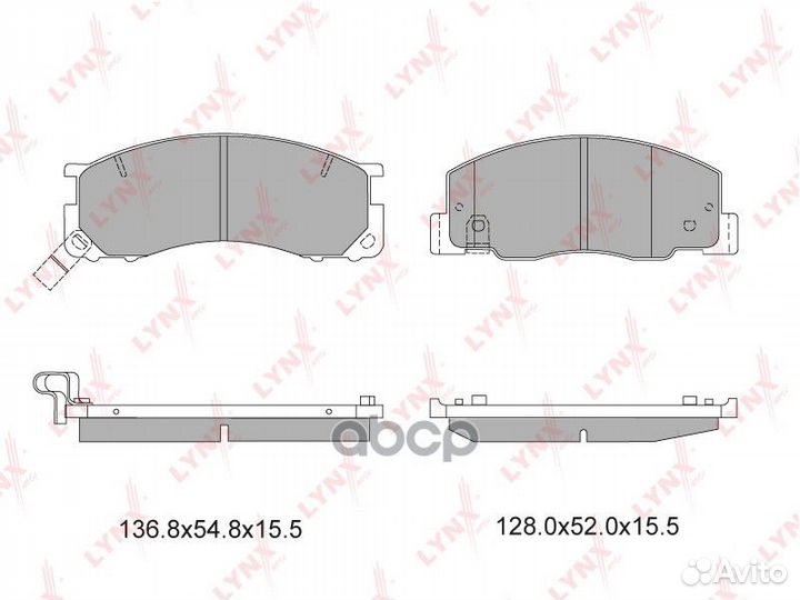Колодки торм. диск. перед. BD-7512 lynxauto
