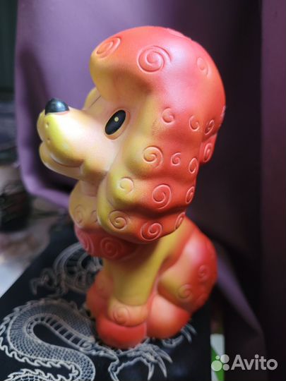 Игрушка СССР винтаж собака резиновая