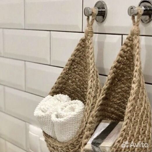 Вязаные корзинки