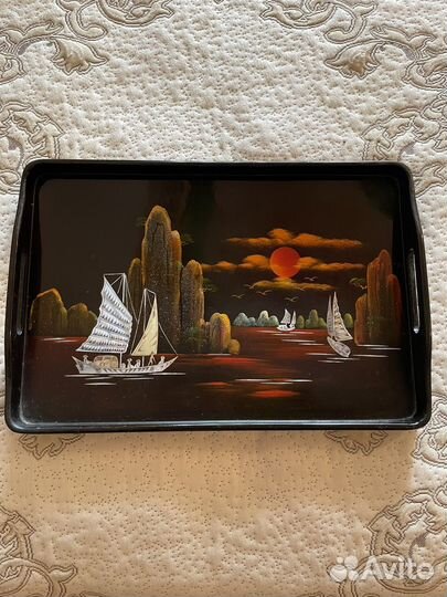 Поднос китайский деревянный