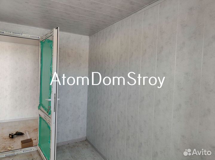 Вагончик бытовка строительная с установкой