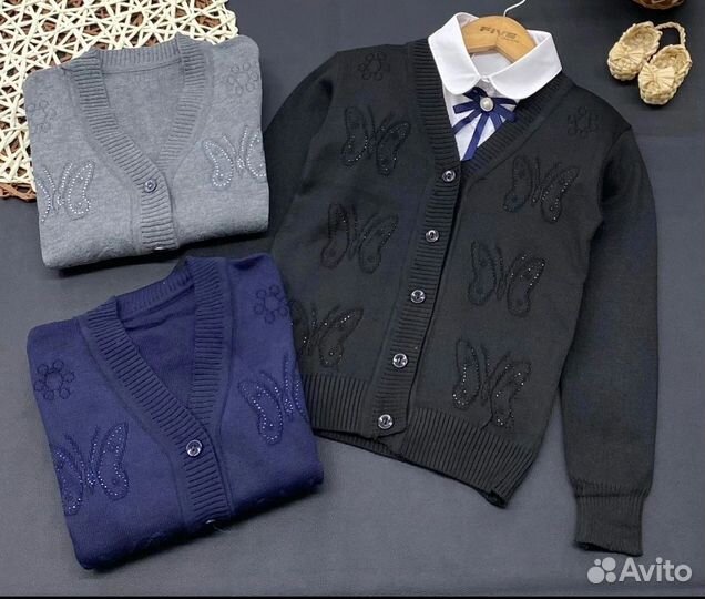 Кофта школьная для девочки, 128-158