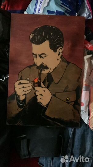 Панно со Сталиным И.В.,размером 45*30 см