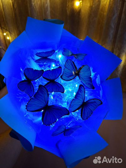 Светящийся букет из бабочек Подарок