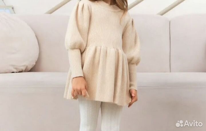 Платье на девочку теплое