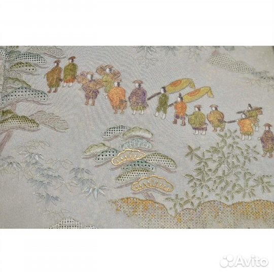 Кимоно иро-томесодэ из Японии шелк