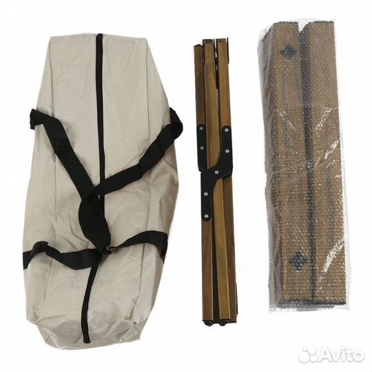 Стол складной реечный 120х60х45 см, алюминиевый