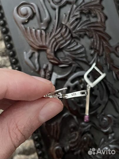 Серьги спички серебро