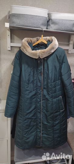 Пальто женское зимнее длинное 62 размер