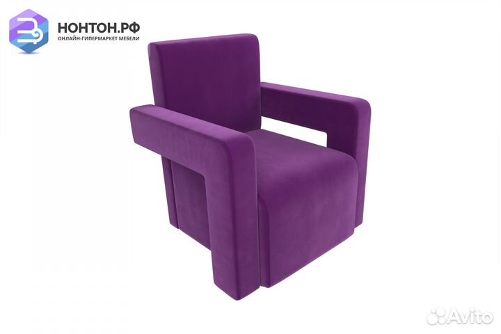 Кресло Рамос микровельвет фиолетовый