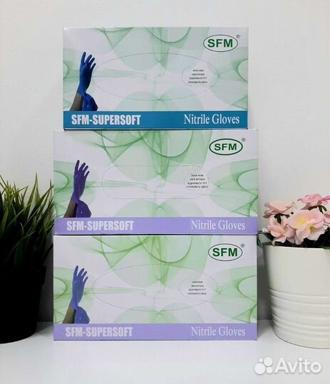 Перчатки нитриловые SFM, 200шт