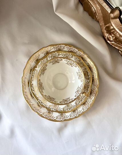 Чайное трио фарфор винтаж Weisswasser Германия