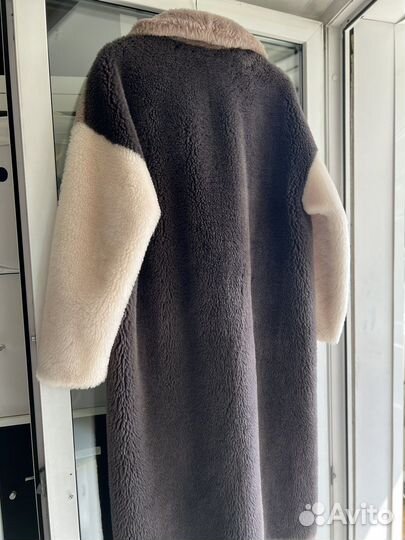 Шуба из натуральной овечьей шерсти
