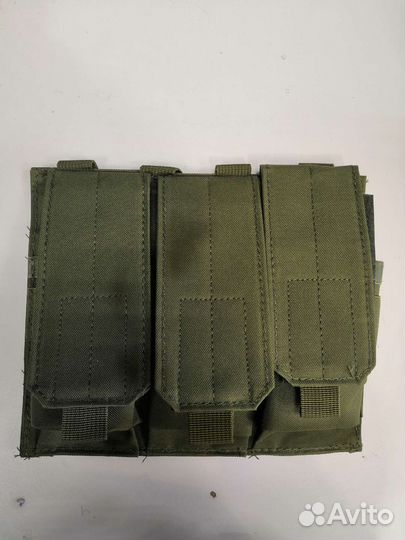 Подсумок для магазина ак тройной олива