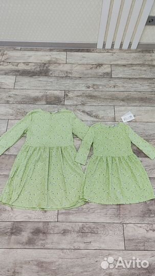 Новые платья Family look 122-128 и 42-44