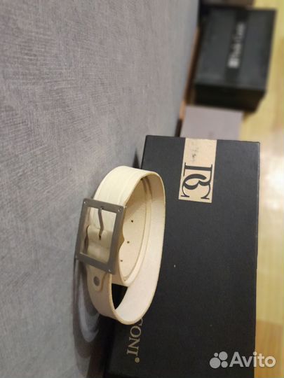 Ремень мужской белый кожа