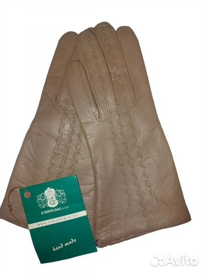 Перчатки женские кожаные размер 6,7