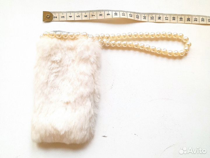 Новый чехол для телефона жемчуг и натуральный мех