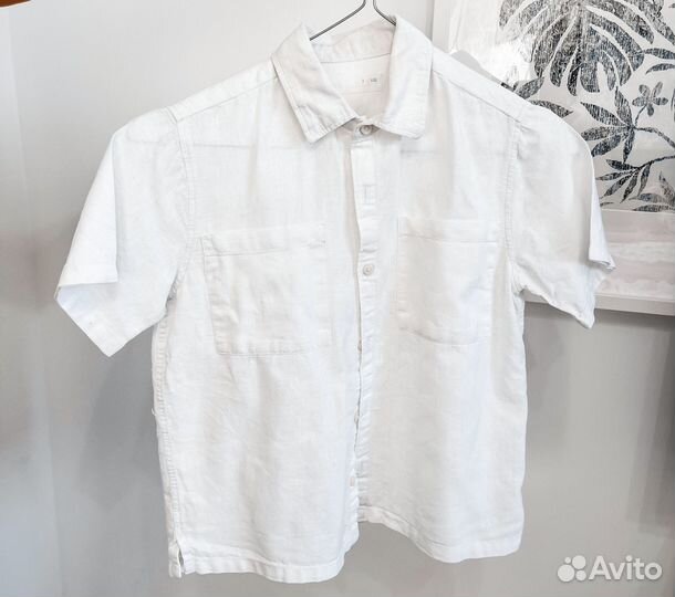 Рубашка Zara для мальчика льняная 122 см