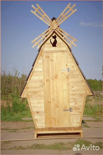 Дачный туалет с лебедем YMG