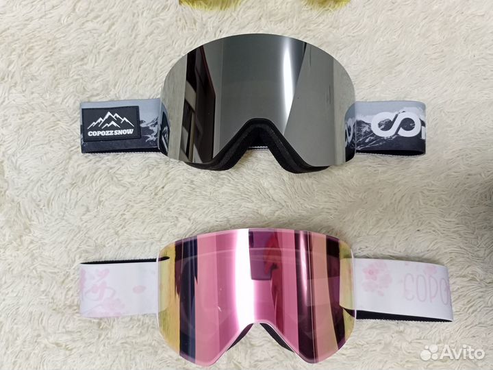 Горнолыжная маска магнитная + сменная линза