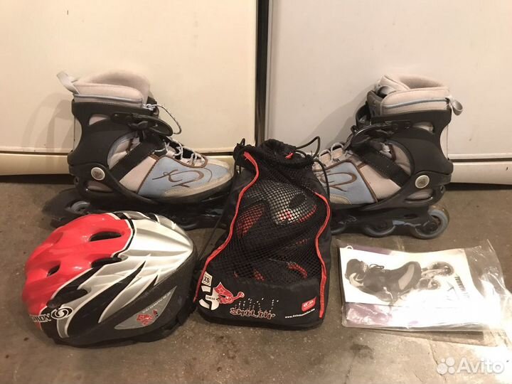 Роликовые коньки K2 размер 35-40. Защита. Шлем