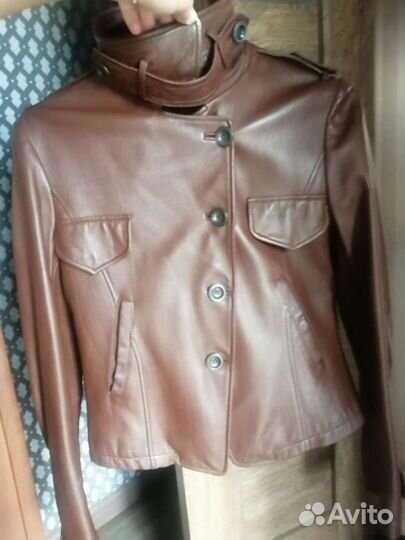 Куртка кожаная натуральная женская размер 44-46